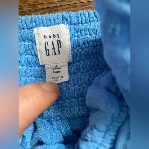 Baby GAP size 4 years toddler girl romper one piece ruffle sleeve shorts cotton - Picture 7 of 10